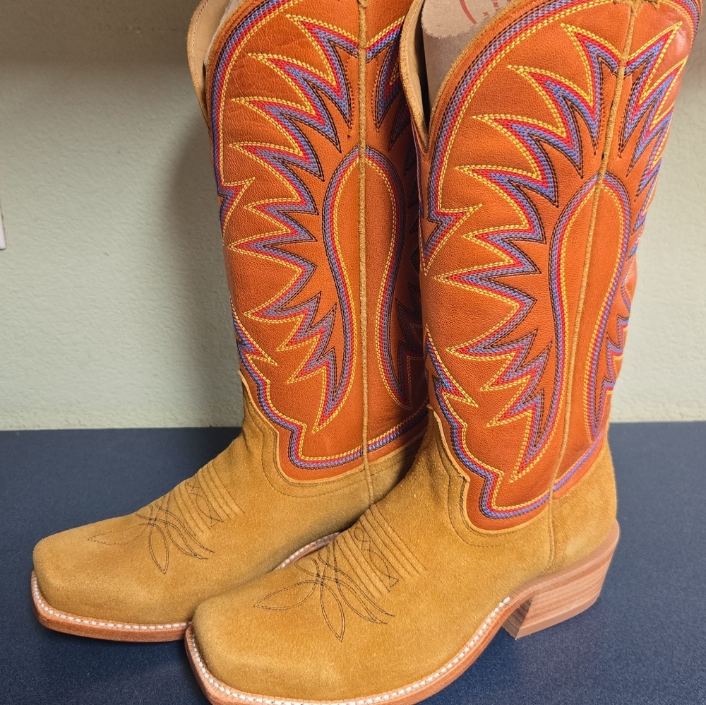 Hyer ROSE HILL HW42006 Womens Orange And Tan Boots